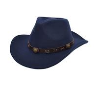 Oxxggkao Chapeau haut-de-forme pour homme - Chapeau de cowgirl Fedora à large bord - Costume fantaisie avec strass - Pour femme