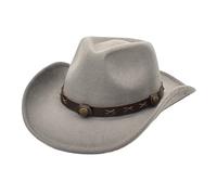 Oxxggkao Chapeau haut-de-forme pour homme - Chapeau de cowgirl Fedora à large bord - Costume fantaisie avec strass - Pour femme