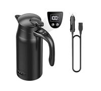 Oxxggkao Chauffe-tasse de voyage en acier inoxydable de 800 ml avec isolation double couche Affichage numérique 12 V 24 V Compatible avec les véhicules Affichage numérique Bouilloire électrique de