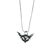 Oxxggkao Collier avec pendentif aile chauve-souris gothique pour elle et lui - Noir et rouge, One Size, Comme décrit, Comme décrit.