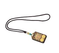 Oxxggkao Collier avec pendentif culturel polyvalent en bois d'ébène et cuivre - Chaîne de pull pour toutes les occasions - Collier traditionnel en bois, One Size, Comme décrit, Comme décrit.