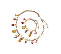 Oxxggkao Collier avec pendentif en forme de fruit symbolisant la douceur et la bonne fortune pour les jeunes femmes passionnées de mode Ensemble de bijoux de fruits