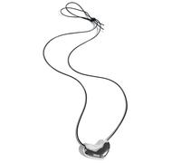 Oxxggkao Collier avec pendentif tourbillons en alliage robuste avec corde en cuir réglable pour un ajustement confortable et tendance, One Size, Comme décrit, Pas de pierre précieuse
