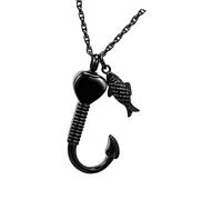 Oxxggkao Collier commémoratif pour animal de compagnie avec joli cœur en forme de cœur avec porte-cendres ouvrable pour honorer les disparus et les humains
