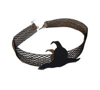 Oxxggkao Collier ras-du-cou élégant en dentelle noire pour femme et fille - Style steampunk - Cadeau gothique d'Halloween - Filet noir léger et confortable, taille unique, Comme décrit