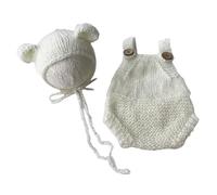 Oxxggkao Combinaison d'ours pour bébé - Accessoires de photographie pour nouveau-né - Accessoires de séance photo - 2 vêtements pour nourrisson