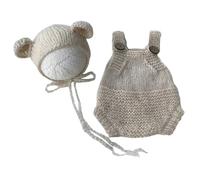 Oxxggkao Combinaison d'ours pour bébé - Accessoires de photographie pour nouveau-né - Accessoires de séance photo - 2 vêtements pour nourrisson