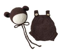Oxxggkao Combinaison d'ours pour bébé - Accessoires de photographie pour nouveau-né - Accessoires de séance photo - 2 vêtements pour nourrisson