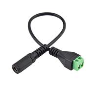 Oxxggkao Cordon d'alimentation femelle sans soudure 5,5 x 2,1 mm DC5521 pour routeurs, caméras de sécurité, courant élevé 3 A OD3.5 avec bornes à vis