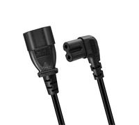 Oxxggkao Cordon d'alimentation IEC320 C14 vers 7 à angle droit 10 A Conducteurs en cuivre avec design flexible coudé latéral pour petits appareils