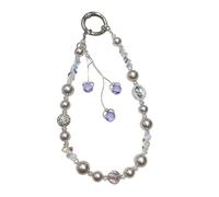 Oxxggkao Cordon de téléphone à perles tendance pour téléphone, accessoires à usage multiple pour porte-clés, décoration de smartphone, usage quotidien, pendentif en forme de cœur