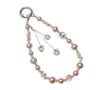 Oxxggkao Cordon de téléphone à perles tendance pour téléphone, accessoires à usage multiple pour porte-clés, décoration de smartphone, usage quotidien, pendentif en forme de cœur