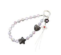 Oxxggkao Cordon de téléphone à perles tendance pour téléphone portable, accessoires multiples pour porte-clés, décoration de smartphone, usage quotidien, sangle de téléphone portable en forme d'étoile