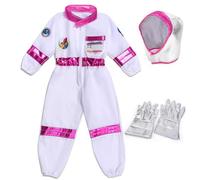Oxxggkao Costume d'astronaute spatial pour cosplay, Halloween, tenue d'astronaute, combinaison pilote, gants, casque pour enfant et tout-petit, tenue d'astronaute