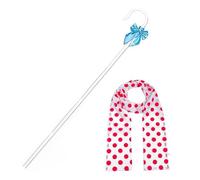 Oxxggkao Costume de bergère avec crochet et écharpe, 2 pièces - Accessoires de cosplay pour adultes et enfants - Costume de bergère avec crochet et écharpe