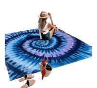 Oxxggkao Couverture de plage pratique, imperméable, grand tapis de repas en plein air, adapté pour les bains de soleil, la détente, design compact en polyester, tapis de plage décourageant l'eau