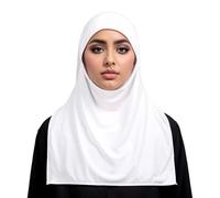 Oxxggkao Couvre-visage polyvalent pour femme, voile musulman, turban pour prières, long hijab, vêtements islamiques, écharpe hijab, blanc, Taille unique