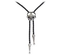 Oxxggkao Cravate Bolo Crâne Crâne Crâne Vintage Cowboy Cuir Cravate Cowboy Cravate Western Bolo Cravate, b, taille unique