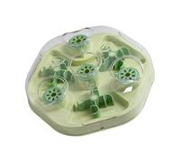 Oxxggkao Distributeur de friandises visible avec monde rotatif attrayant et construction ABS sans danger pour les animaux de compagnie pour un plaisir sûr en deux étapes