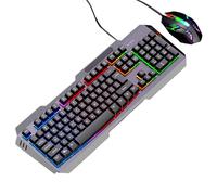 Oxxggkao DS600 Clavier filaire 104 touches avec N anti-ghosting et jeu tactile pour bureau et clavier de jeu