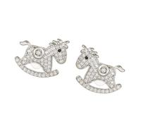 Oxxggkao Élégant casque en forme de cheval avec strass pour FreeClip 1 2 Alliage Zircon Embellissement Design élégant