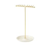 Oxxggkao Élégant support de collier en métal robuste avec présentoir pour boucles d'oreilles, organisation de la maison, solution de rangement pour bijoux pour usage quotidien