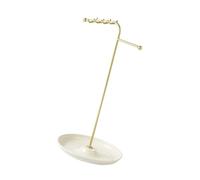 Oxxggkao Élégant support de collier en métal robuste avec présentoir pour boucles d'oreilles, organisation de la maison, solution de rangement pour bijoux pour usage quotidien