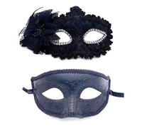 Oxxggkao Ensemble d'accessoires de costume de Mardi Gras pour couple - Pour bal masqué, carnaval, mardi gras, bal de fin d'année, théâtre, cosplay, fête costumée - Pour homme et femme