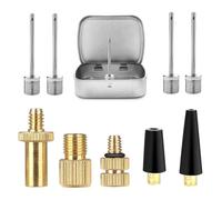 Oxxggkao Ensemble d'adaptateurs de valves pour pompes à sphère, buse à aiguille, gonfleur de pneu de vélo, adaptateurs de valves de pneus de vélo, accessoires de pompe à air, gonfleur de buse