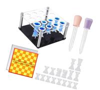 Oxxggkao Ensemble de moules pour la Fabrication d ' échecs, Comprenant 32 pièces et Une Conception de Plateau pour Accessoires de Jeu de Table Faits à la Main
