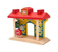 Oxxggkao Ensemble de paysage de train éducatif comprenant des plateformes d'obstacles pour l'apprentissage amusant des connecteurs de voie de train