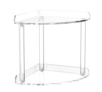 Oxxggkao Étagère en acrylique à deux niveaux pour comptoir offrant un grand espace de rangement pour divers articles - Étagère en acrylique transparent