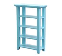 Oxxggkao Étagère en bois miniature à 4 niveaux pour maison de poupée pour organiser des accessoires miniatures et améliorer la créativité des accessoires de décoration