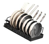 Oxxggkao Étagère extractible résistante à la rouille pour casseroles, plats, cuisine, organisation avec cadre en acier au carbone