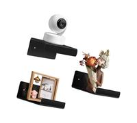 Oxxggkao Étagère murale triple solution de rangement sécurisée pour appareils de surveillance, télécommandes, clés, surfaces, organiseurs muraux avec support en métal