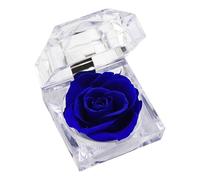 Oxxggkao Étui à bijoux transparent avec roses préservées permettant une visualisation facile et un rangement soigné des bijoux dans des designs portables, organiseurs de bijoux de voyage