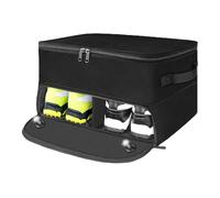 Oxxggkao Étui de voyage zippé pour équipement de golf avec couche pliable pour chaussures, balles et gants, grand espace pour sacs caddie et casiers, large compartiment à chaussures