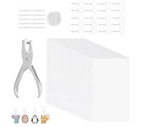 Oxxggkao Feuilles de Plastique thermorétractables BOPS, 161 pièces, pour la Fabrication de Porte-clés créatifs, Fournitures Artisanales colorées, Feuilles de Plastique rétractables