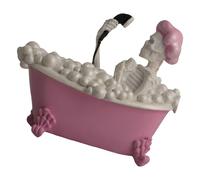 Oxxggkao Figurine squelette féminin dans la baignoire en résine crâne baignant petite sculpture horreur décoration maison décoration pièce de conversation gothique résine statue de bain décors