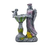 Oxxggkao Fontaine lumineuse en résine avec lumière solaire pour décoration de jardin et décoration extérieure, pendaison de crémaillère, ami