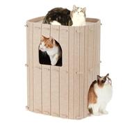 Oxxggkao Grotte sécurisée pour arbre à chat - Plateforme d'observation de l'espace privé - Utilisation toute l'année