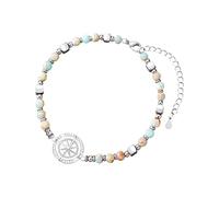 Oxxggkao Guide élégant pour femme - Design élégant en résine en acier inoxydable avec accents de cristal étincelant pour bracelet symbolique de voyage, taille unique, Comme décrit
