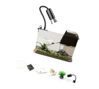 Oxxggkao Habitat pour tortues comprenant une zone de baignade, une plate-forme de prélassement et un quai de rage, aquatiques, aquariums d'élevage pour animaux domestiques, habitat marin et coquillage
