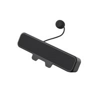 Oxxggkao Haut-parleurs USB pour ordinateur portable avec pinces, microphone amovible, facile à transporter pour le jeu, le travail à distance, l'éducation en ligne, haut-parleurs externes avec