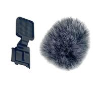 Oxxggkao Housse de microphone coupe-vent avec support de griffe pour caméras Vlog améliorant la clarté du son en cas de vent Accessoire d'extérieur