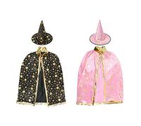 Oxxggkao Intérêt Capes de sorcière pour enfants Fournitures de fête Soulagement du stress Cadeau d'anniversaire Costume de magicien Adulte/enfants