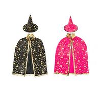 Oxxggkao Intérêt Capes de sorcière pour enfants Fournitures de fête Soulagement du stress Cadeau d'anniversaire Costume de magicien Adulte/enfants