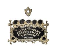 Oxxggkao Jeu de société parlant en bois motif crâne/oiseau/arbre avec planchette métaphysique Outil de discours de radiesthésie en bois