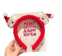 Oxxggkao Joli bandeau en peluche pour filles avec thème de Noël, shopping, mignon pour spectacles, photographie, bois de cerf, cosplay