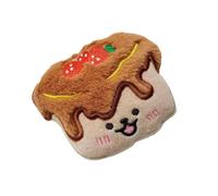 Oxxggkao Jouet couineur en peluche pour chien facile à transporter pour l'extérieur et l'aventure, biscuit en peluche pour l'ennui en intérieur, divertissement, mastication pour réduire le stress en